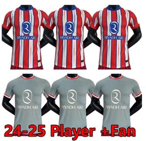 Atletico Madrids Soccer Jerseys GRIEZMANN 24 120th Anniversary 2024 M.LLORENTE KOKE SAUL Correa LEMAR Football Shirt Men Kids Kit Sets Uniforms