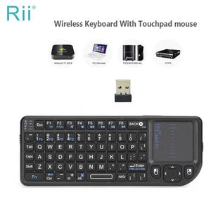 RII X1 2.4GHzミニワイヤレスキーボードEnglishESFR Android TV BoxPclaptopのタッチパッド付きキーボード240527