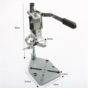 TECHSTABLE Aluminum bench Drill Stand Single-head Electric Drill Base Frame Drill Holder Power Grinder accessories for Woodwork