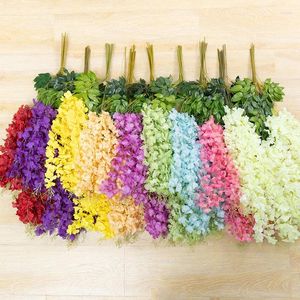 Decorative Flowers 12PCS/Set Artificial Flower Party Decor Simulation Valentine's Day Wedding Wall Hanging Basket Fake Orchid 23.6 Inch