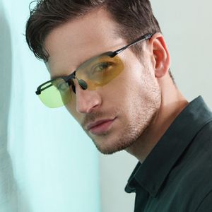 Moda de óculos de sol Frames Pochromic Men Day Night Vision Driver Os óculos de condução polarizados de Chameleon Glasses Male Change Color Su 198a
