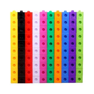 Counting Blocks Improve Math Skills 100 Piece Linking Cubes Set Early Educational Toy / for Kids Above 3 Years Old