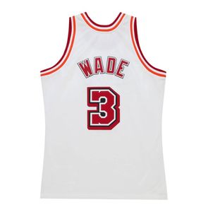 Custom basketball jersey #3 Dwayne Wade 2005-06 2012-13 Finals 25th mesh Hardwoods classic retro jersey S-6XL