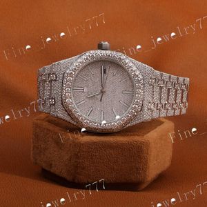 Luxury Moissanite Diamond Watch Fashion Hip Hop Diamond Calendario ICE Full Orologio da uomo completamente automatico