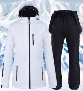 Skiganzug Skiganzug Männer und Frauen winddichtes wasserdes Snowboardjacke Hose zweiteil für Frauen16792181 verdickte.