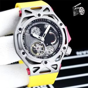 Top Fashion Luxury Brand Fr's 70th anniversary watch Tourbillon chronograph watch Fully automatic winding machinery Black PVD titanium inserts Wristwatches nice
