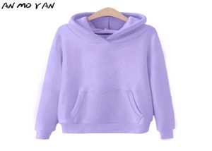 Autumn Purple Warm Women039s Bluza moda solidna kolor zimowy polar topy z kapturem 2012161412193