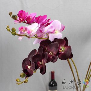 1 Stem Real Touch Latex Artificial Moth Orchid Butterfly Orchid Flower for new House Home Wedding Festival Decoration F472 C0924 245R