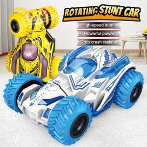 Electric/RC Car Four Wheel Double-Sided Drive Embedded Toy Car Speciale Effects Collision Rotation Twisting off-road fordon barns modellgåvor wx5.26177b