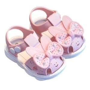 MYS7 Sandals Solid bow childrens summer shoes cute PVC beach anti slip sandals suitable for babies girls footwear soft fashionable d240527