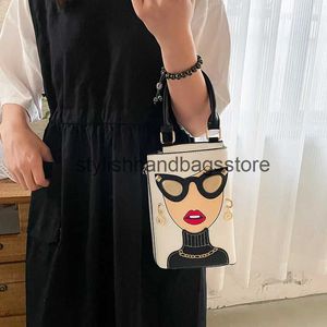 Cross Body Sexy Womens Fashion Small Cross Bag Womens New Shoulder Chain Bag Pures and Handbag Pu Leather Clutch Character Bag H240527