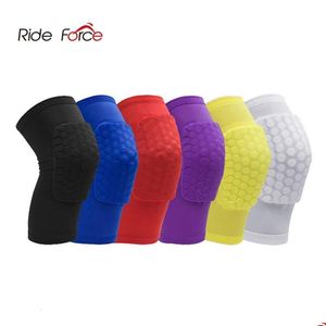 Elbow Knee Pads 1Pc Honeycomb Basketball Sport Kneepad Volleyball Protector Brace Support Football Compression Leg Sleeves 230613 Drop Otepc