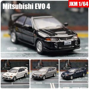 Cars Diecast Model Cars 1 64 Mitsubishi Lancer Evolution IV Evo 4 Miniature JKM 1/64 Racing Toy Car Die Cast Car Model Series Gift D240527