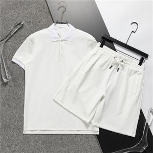 メンズTシャツショーツセットデザイナートップポロカジュアルストライプナイト刺繍バッジトラックスーツサマー半袖男性TシャツスーツレディースM-3XL＃508