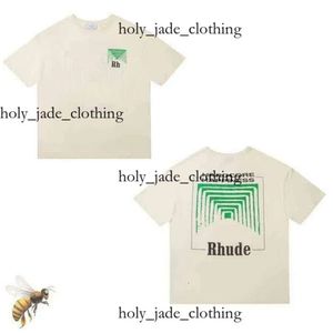 rhude short designer t shirt Summer rhude shirt Womens rhude shirt For Men tops Letter polo shirt Embroidery Clothing Short Sleeved shirt Large Tees high qualit 674