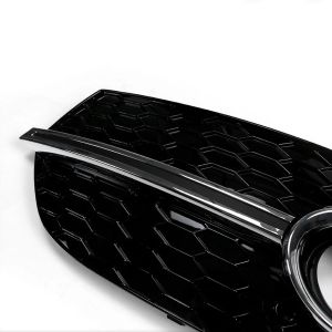 Coperchio di luce della nebbia frontale per auto per Audi Q3 Standard 2013 2014 2015 2015 Honeycomb Grill Gloss Black Black Chrome Styling Accessori