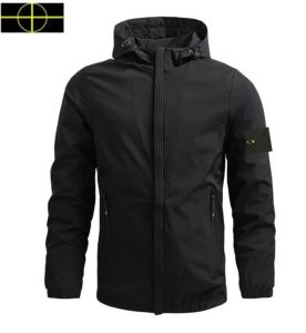 MENS PLUS STORLEK YTERkläder Coats Stone Jacket 23S Coat Spring and Autumn Windbreaker Golf Brand Bekväm resor Thin Section Windprooo DHT7N