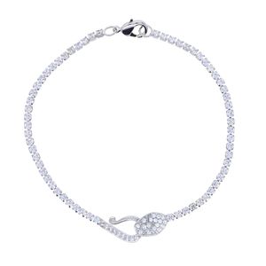 Wysokiej jakości mrożony bling sześcien cyrkon cZ łańcuch tenisowy bransoletka dla kobiet moda moda łańcucha węża ręka boho biżuteria prezenty