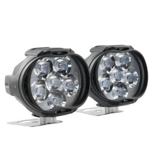 2PCS 6 LEDモーターサイクルヘッドライトモーターバイクフォグランプスーパーブリックフォグ/補助12Vスクーターライト車両のカーアクセサリー