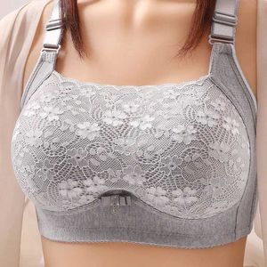 Maternity Intimates Womens large-sized Bustier underwear womens thin stainless steel ring bra mom party top support comfortable d240527