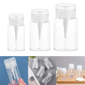 Liquid Soap Dispenser Press Empty Pump For Nail Polish Remover Clear Bottle Portable Travel Plastic Lotion Shampoo Shower Gel