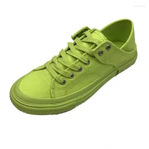 Casual Shoes Women's White/Green in Style Sneakers Spring Bekväm andningsbara All-Match Trendy Flats Non-Slip Bottom