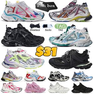 with box designer shoes track runners 7.0 7.5 3.0 Women Men casual shoes Paris Runner Multicolor Transmit sense Triple black White BURGUNDY sneakers whitedress loafers