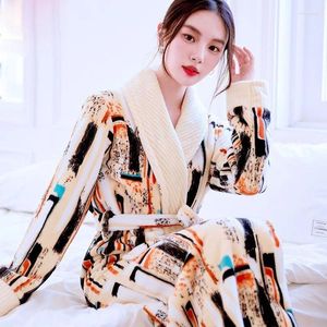 Ręcznik miękki szlafrok kimono samica żeńskie ślady nocne ubrania szlafroki dla kobiet długie szlafroki