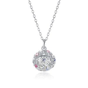 Серебряные ожерелья стерлингового серебра Кристалл из Тваровски Элементы S925 Серебряное цветное ожерелье для штукового ожерелья