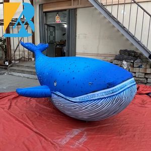 卸売カスタムメイドの公園の装飾イベントパーティー用の大きな青色のインフレータブルクジラ