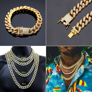 Projektant biżuterii męskiej 14K złota Miami Cuban Link Łańcuch krawężnika 14 mm dla męskiego naszyjnika dla kobiet