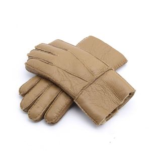 Klasyczne mężczyźni nowe 100% skórzane rękawiczki Wysokiej jakości rękawiczki wełniane w wielu kolorach Darmowa wysyłka 2753
