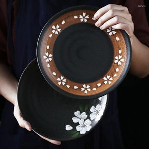 Dekorativa figurer plattor kreativ personlighet japansk hushåll keramik bordsartiklar vacker konstnärlig känsla heminredning enkel