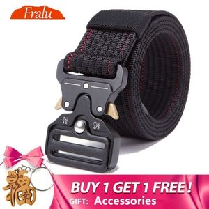 FRALU 2020 New Mens Tactical Belt Nylon Belt Outdoor multifunctional Training Combat Belts Sturdy Waistban 261D