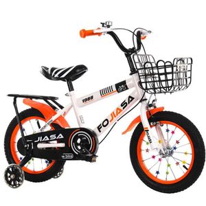 Bikes Ride-ons per bambini biciclette da 12 pollici per bambini biciclette ad alto contenuto di pneumatici cuscini in acciaio al carbonio per prevenire il rollover sicuro Y240527