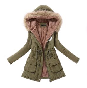 Womens Parka Casual Outwear Herbst Winter Military Kapuze -Mantel Winterjacke Frauen Pelzmäntel Frauen039s Winterjacken und Coats2070758