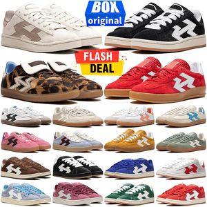 Com box homens mulheres sapatos casuais designers tênis de peles leopard cabelos pretos brancos goma marrom rosa cinza azul azul verde laranja azul masculina tênis