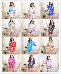 14 цветов sxxl Sexy Women039s японская шелковая шелковая одежда для манги пижамы ночная одежда для ночной одежды Сломано -цветочное кимоно -нижнее белье D7138078536