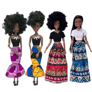 Black Doll Multi-Jointed 11 inch Black Skin Kawaii nice Toy DIY Kids Toys for Girls Games Express Items Birthday Gift