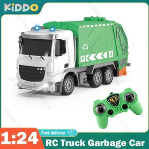 Electric/RC Car Electric/RC Car 1 24 RC Truck Garbage Truck Heavy Tractor Model Engineering Vehicle Radio Control Disinfection Electric Vehicle Toys WX5.26