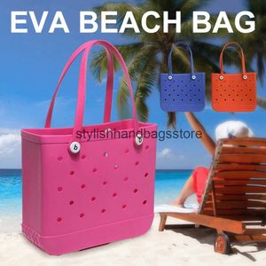 Shoulder Bags Da Bogus Beach Bag Summer EVA Beach Basket Womens Picnic Cave Waterproof Handbag Shopping Shoulder Bag H240527