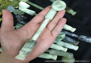 Jade Smoking Gloss Stone Pipe Tobacco Hand Cigarette Holder Filter Pipes 3 Styles Tools Accessories Oil Rigs1182368
