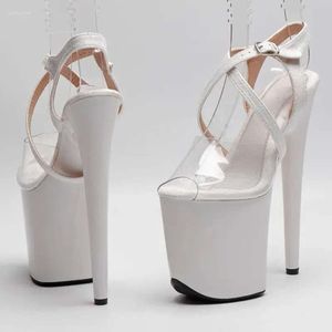 Sandali di laijianjinxia s 20 cm/8 pollici di alta moda sexy piattaforma ad alto tacco esotico per le donne scarpe da ballo moderno 170 sandalo 20 cm/8inche fahion b62 scarpa
