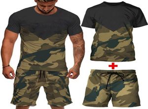 Men039s Tshirts Summer Camo Tshirtshorts Define camisas táticas de camuflagem Men