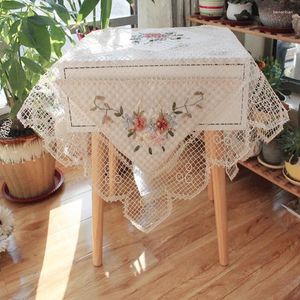 Tala de mesa Tabela clássica européia de crochê de crochê de algodão Cabinete de calçada geladeira