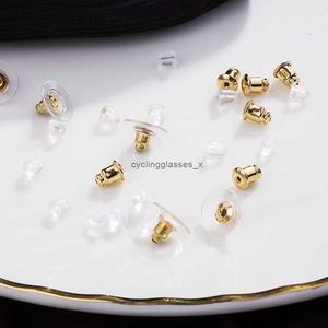 2024Bullet head ear plugs studs back transparent silicone rubber plastic earrings and handmade accessories for earplugs