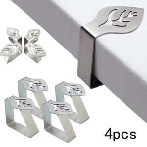 Table Cloth 4Pcs Stainless Steel Clips Thickened Strong Tablecloth Clip Clamp Cover Holders For Garden Outdoor Indoor