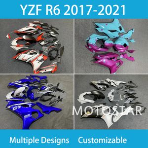 Бесплатная обстановка для индивидуальной связи для YZFR6 2017-2018-2019-2022 2023 год Yamaha YZF R6 17-23 100% FIT Incection Motorcle Magricle Kit комплект ABS Пластиковый байт для боди