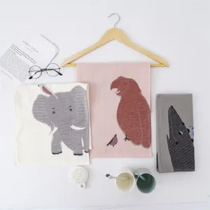 Towel 1pc Bamboo Fiber Home Face Hand For Baby Kids Soft Absorbent Cloth Elephant Printed Jaquard Children Towels Bathroom