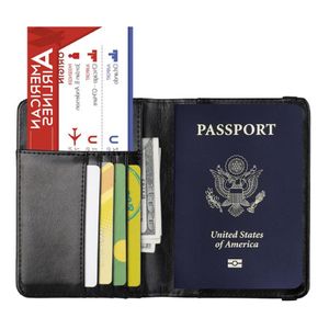 Portátil Passport Prind Prind PU Leather Cartê de Mudança de Mudança com cordão elástico para homens Bolsas de armazenamento de homens 2542